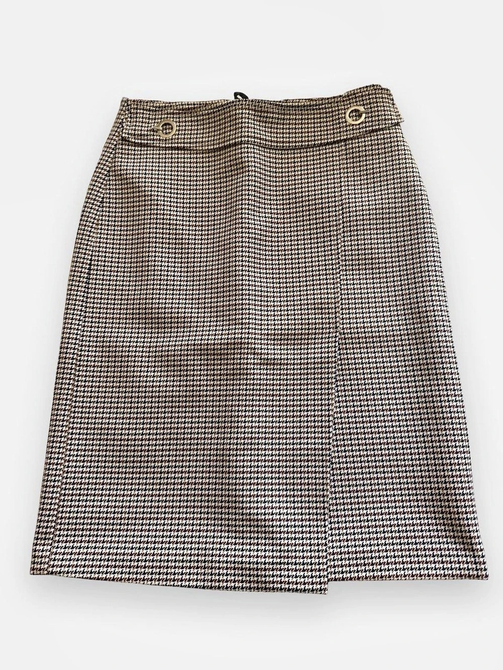 H&M Houndstooth Skirt Brown & White EU 36